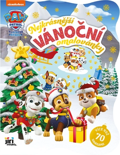 Libro para colorear navideño con pegatinas Patrulla Canina
