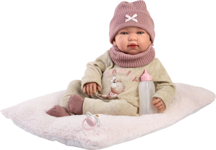 Llorens New born muñeca bebé realista con sonidos 44 cm