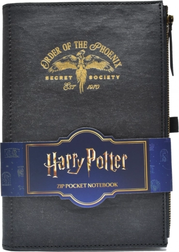 Cuaderno de bolsillo Harry Potter con bolsillo y cremallera Order of the Phoenix A5