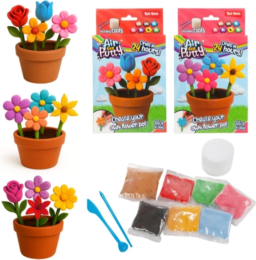 Kit creativo para crear una flor con masa moldeable