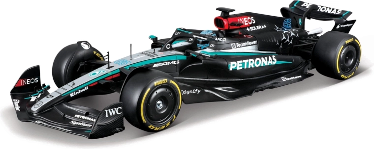 Bburago kit de construcción del modelo de carreras F1 Mercedes‑AMG Petronas W15 2024 George Russell 1:24