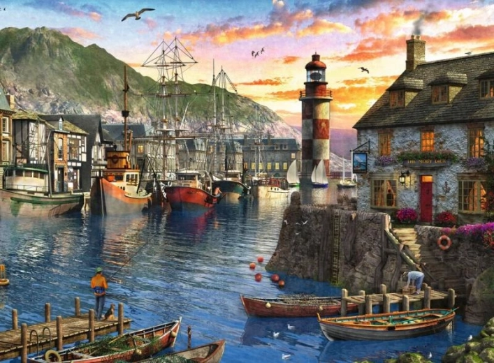 Puzzle Amanecer en el puerto 500 piezas Ravensburger