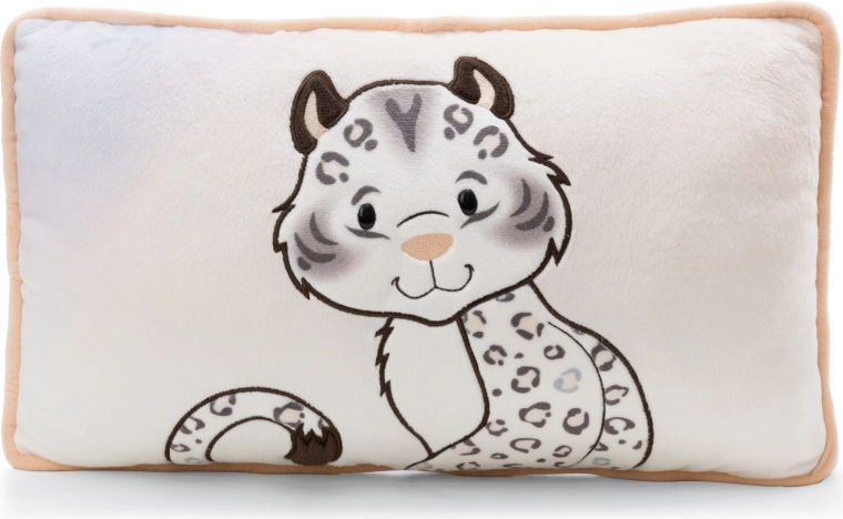 Cojín de felpa leopardo de las nieves Eleni Snowbell 43 × 25 cm