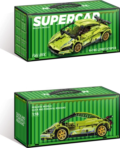 Kit de construcción de coche deportivo verde (470 piezas)