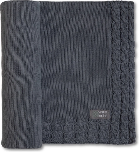 Vinter & Bloom manta Joy organic steel grey