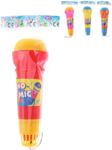 Micrófono infantil de colores con efecto de eco 24 cm - 1 pieza