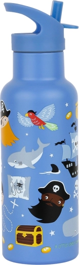 Botella de acero inoxidable para beber A Little Lovely Company Piratas 500 ml