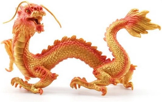 Figura de Dragón Chino Dorado 15,5 cm