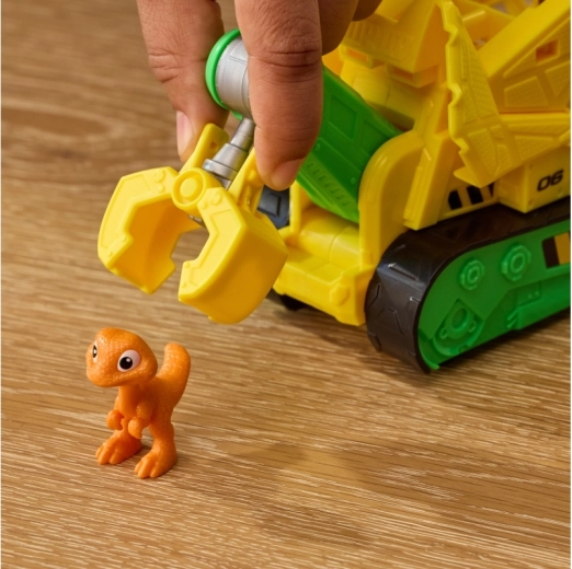 Cuchara de dinosaurio con función de mordida