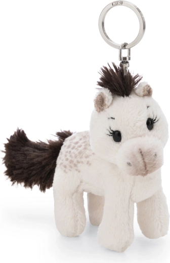 Llavero Nici Pony Mony blanco 10 cm – colgante de peluche sostenible para llaves