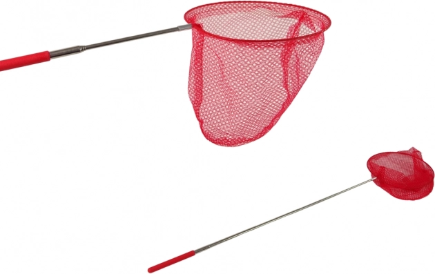 Red plegable con mango telescópico para mariposas e insectos 85 cm – roja