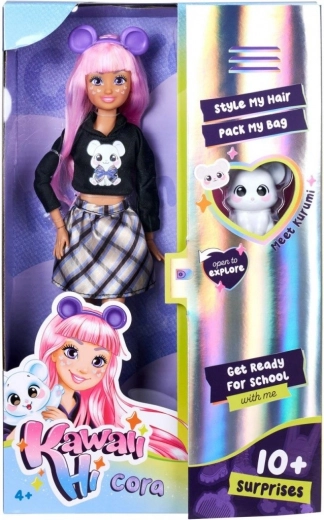 Muñeca Kawaii Hi Cora con mascota Kurumi