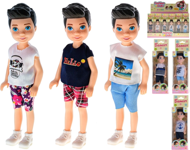 Muñeco a la moda de 14 cm – figura de plástico articulada para juego creativo