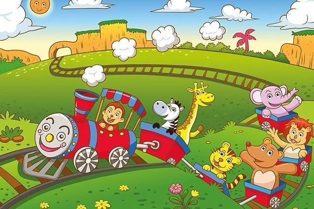 Puzle de madera Tren de animales 25 piezas