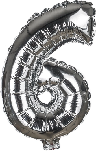 Globo de aluminio número 6, 30 cm – MY PARTY