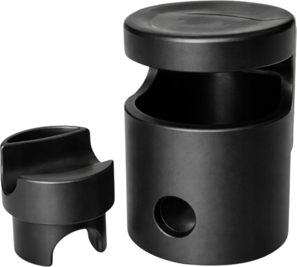 Tapón de plástico para poste de trampolín (grzybek) con anillo, negro 25 mm