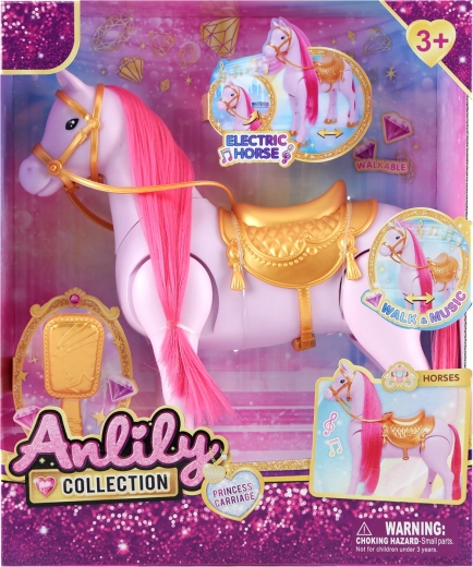 Poni rosa interactivo que camina con efectos de sonido