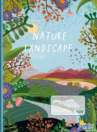 Cuaderno escolar A4 sin líneas 20 hojas Naturaleza