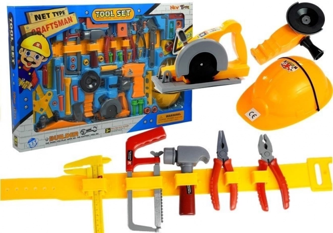 Gran set de herramientas para el pequeño manitas de 55 piezas con cinturón