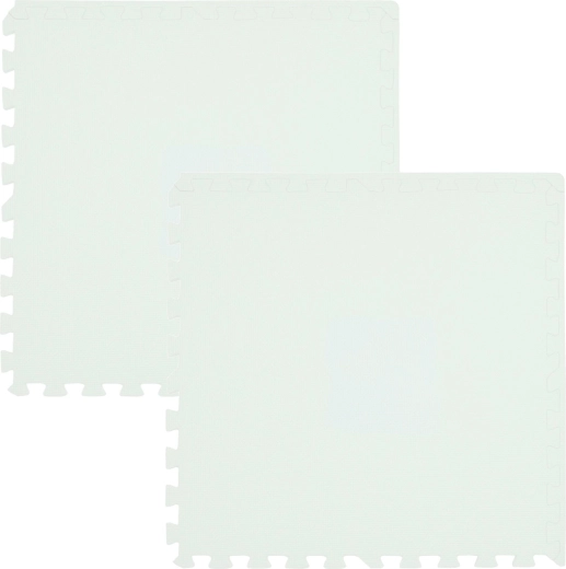 Alfombra de juego de suelo de espuma HUMBI 120 × 60, grandes puzles de espuma impermeables, blanca