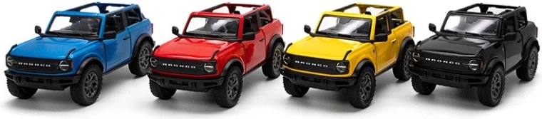 Modelo metálico Ford Bronco 2022 con retroceso
