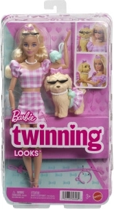 Barbie disfraz doble con lazo – muñeca con perrito