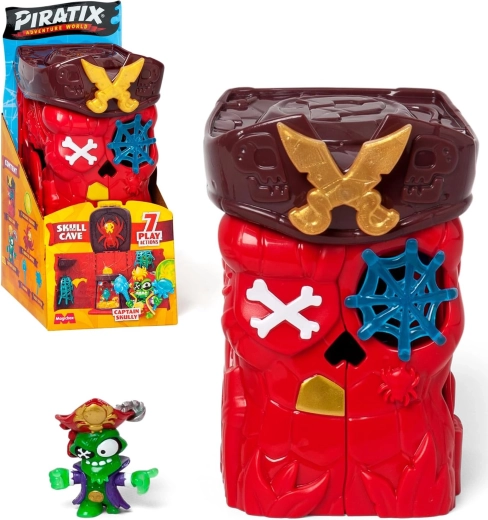 PIRATIX Adventure World cueva misteriosa Skull Cave – sorpresa con figura Captain Skully