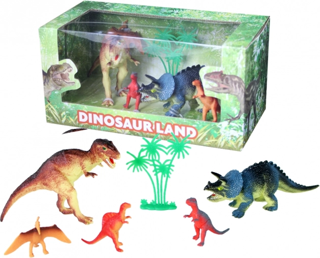 Set de dinosaurios de 5–13 cm en caja