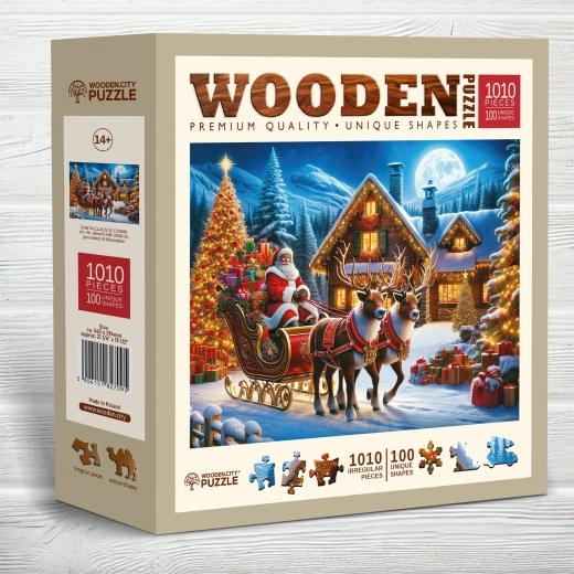 Puzzle de madera WOODEN CITY Santa Claus llega – 1010 piezas
