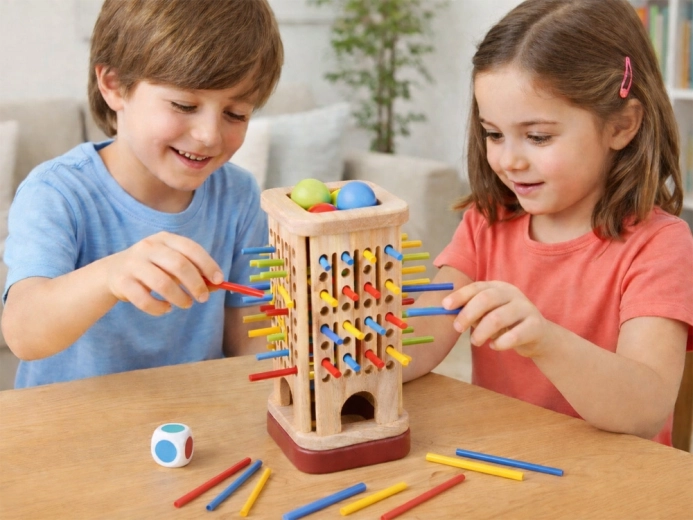 Juego estratégico con bolitas