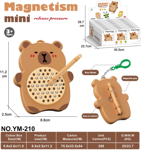 Tabla magnética con forma de capibara