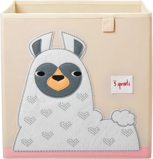 3 Sprouts caja de almacenamiento Llama white