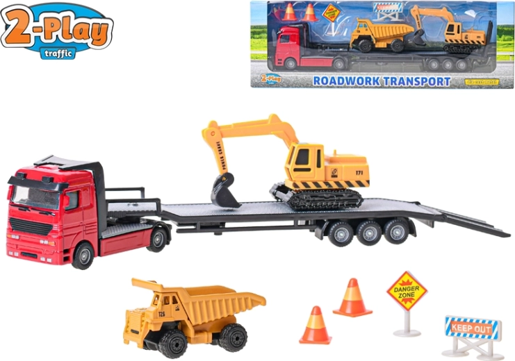 2-Play Traffic cargadora de construcción 25 cm – metal y plástico, rueda libre