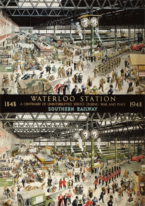 Puzzle Estación de Waterloo en 1848 y 1948, 1000 piezas