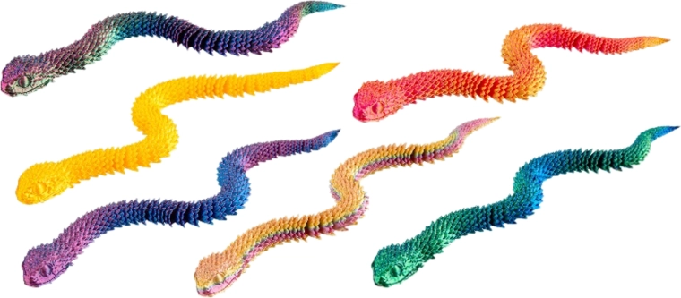 Serpiente 3D mágica tipo víbora 30 cm