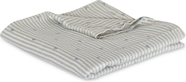 Nuuuroo valentin pañal muselina de bambú stripe anchor - 1 pieza