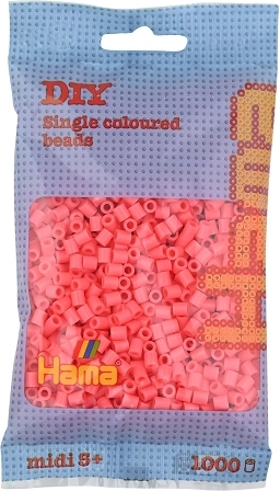 Hama midi cuentas para planchar rosa claro 1000 uds.
