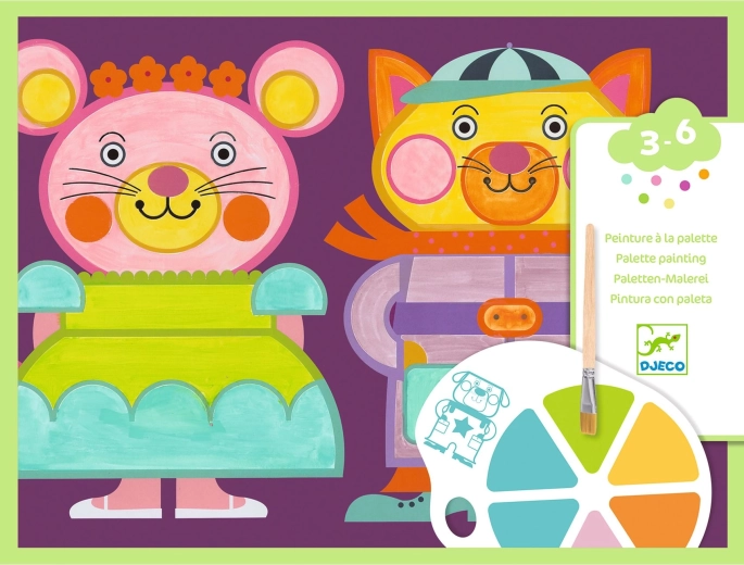 Pintura con paleta – animalitos adorables DJECO