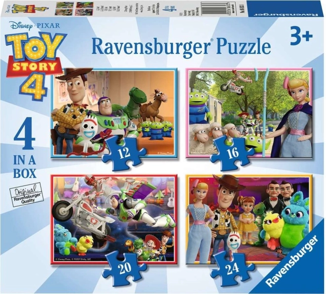 Puzzle RAVENSBURGER Toy Story 4 – set 4 en 1 (12, 16, 20, 24 piezas)