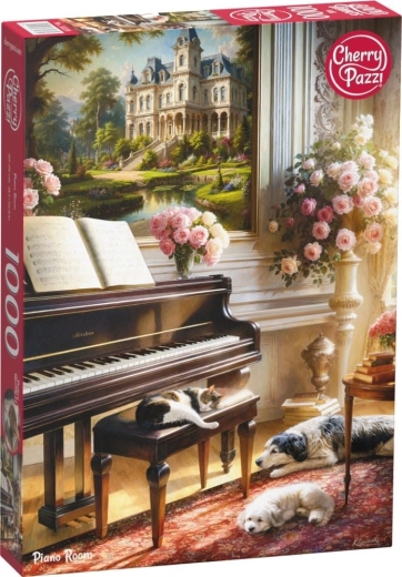 Puzzle Cherry Pazzi Habitación con piano 1000 piezas
