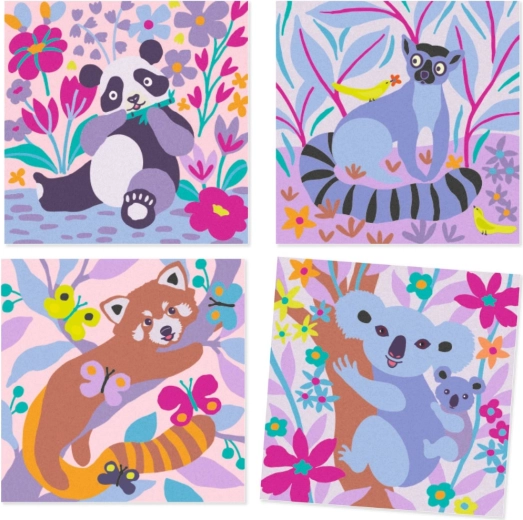 Cuatro ilustraciones con animales
