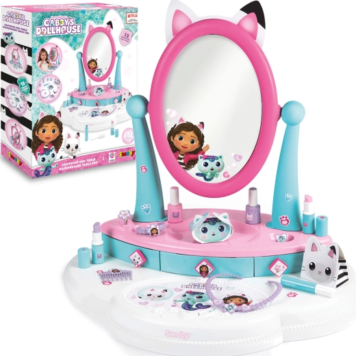 Tocador infantil Smoby Gabby’s Dollhouse con 12 accesorios