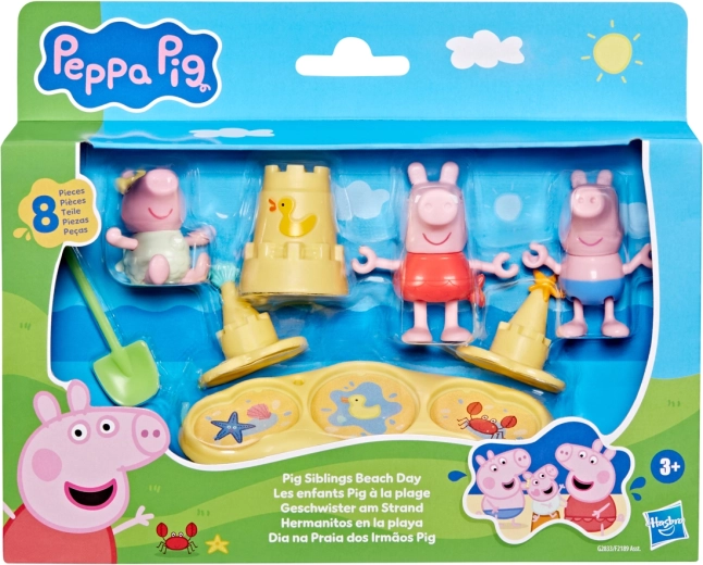 Hasbro Peppa Pig hermanos en la playa