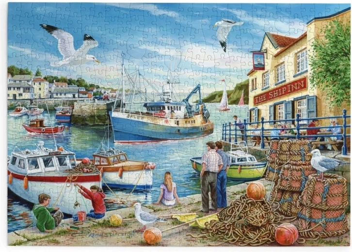 Rompecabezas House of Puzzles Taberna en el puerto con 500 piezas grandes