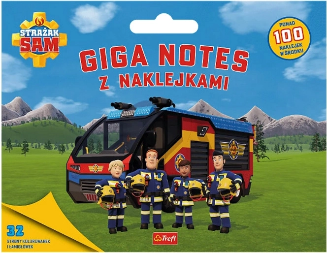 Bloc de notas giga de Bombero Sam con pegatinas