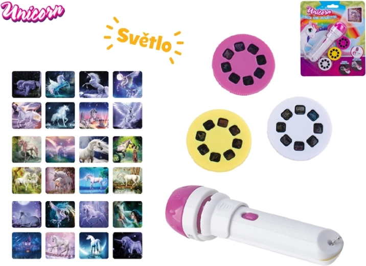 Linterna proyector Unicorn con imágenes de unicornios