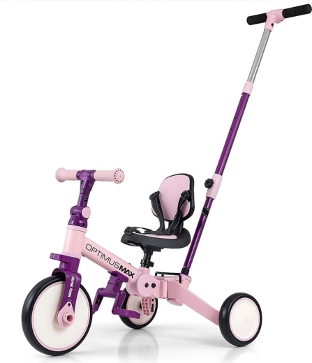 Triciclo infantil 5 en 1 MILLY MALLY Optimus Max, rosa