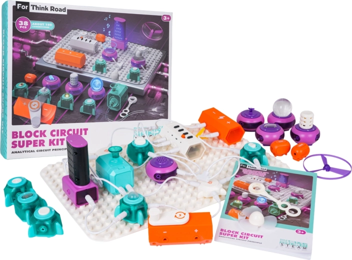 Gran kit del pequeño programador para aprender sobre circuitos eléctricos