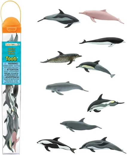 Safari Ltd. tubo con figuras de delfines (10 uds.)