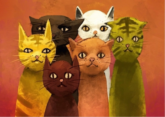 Puzzle de equipo de gatitos de 500 piezas